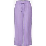 Street One - 7/8 Culottebroek - Zomerbroek - Lichtgrijs - Linnen - Loose Fit