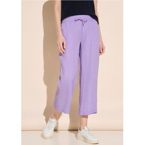 Street One Dames Linnen 7/8-culottebroek in Paars, in size: 40