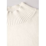 Street One - Long Sleeve Turtleneck Knit Sweater - Wit - Acryl/Nylon/Polyester/Viscose