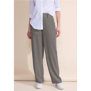 Street One Dames Loose fit damesbroek in Zwart, in size: 32