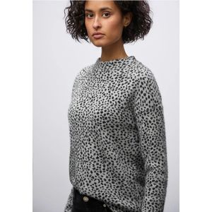 Street One Dames Zacht leo shirt in Zwart, in size: 36