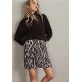 Street One Dames Zebra jacquard rok in Bruin, in size: 32