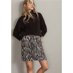 Street One Dames Zebra jacquard rok in Bruin, in size: 32