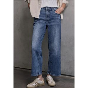 Street One Studio Dames Cropped jeans met Wide Legs in Blauw, in size: 31