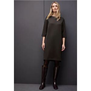 Street One - Sweat Jurk - Bruin - Dames - Knielang - 3/4-mouwen