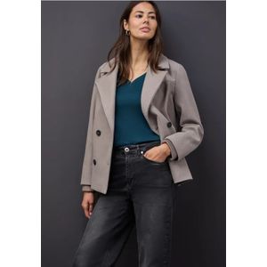 Street One Dames Top met knoopdetail in Turkoois, in size: 34