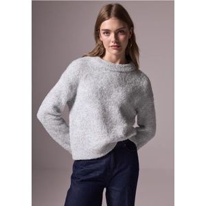 Street One - Studio - Glanzende Trui - Fluffy Silver Mel.