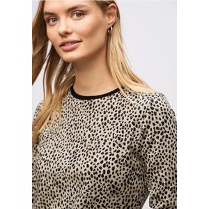 Street One Dames Shirt in leo look in Beige, in size: 34