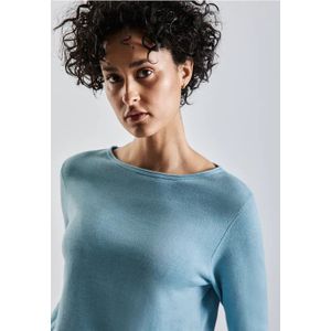 Street One Dames Zachte gebreide trui in Blauw, in size: 44