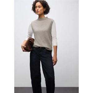 Street One Dames Mouwloze trui in Beige, in size: 34