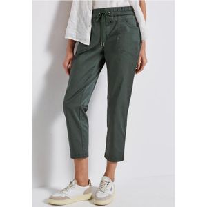Street One Dames Loose Fit broek in Groen, in size: 32