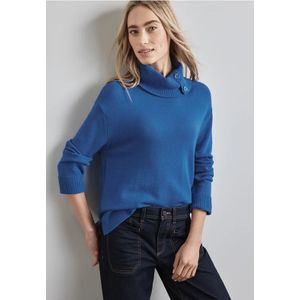 Street One Dames Gebreide trui in Blauw, in size: 34