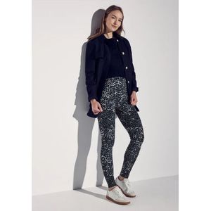 Street One Dames Legging met leopatroon in Grijs, in size: 32