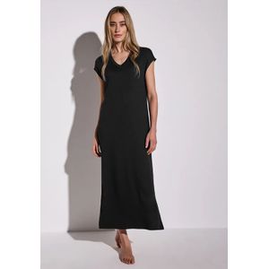 Street One Dames Gebreide jurk in Zwart, in size: 42