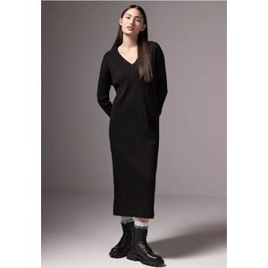 Street One Studio Dames Gebreide jurk in Zwart, in size: 34