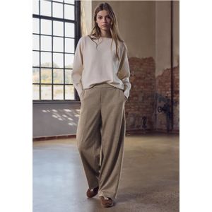 Street One Studio Dames Wide Legs gemêleerde broek in Bruin, in size: 42
