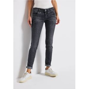 Street One Dames Low Waist Jeans in Grijs, in size: 24
