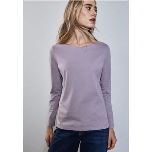 Street One Dames Zacht shirt met lange mouwen in Paars, in size: 44
