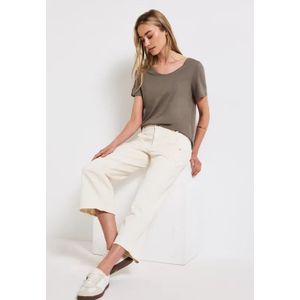 Street One - Gerda - T-shirt - Effen - Katoen-Modaalmix