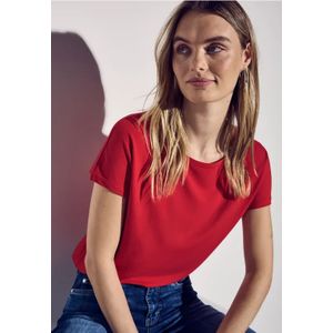 Street One Dames Lang shirt in Rood, in size: 34