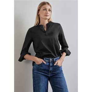 Street One Dames Zakelijke blouse in Zwart, in size: 34