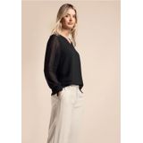 Street One - Dameshemd - Chiffon - Licht - V-hals - Lange Mouwen