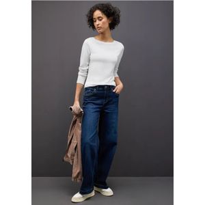 Street One Dames Basic shirt met lange mouwen in Wit, in size: 36