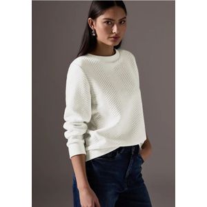 Street One Studio Dames Gestructureerd overhemd in Wit, in size: 44