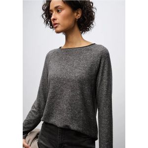 Street One Dames Zacht gemêleerd shirt in Grijs, in size: 34