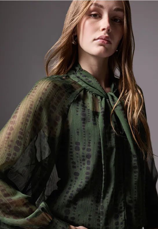 Street One - Studio - Chiffon Blouse - Groen
