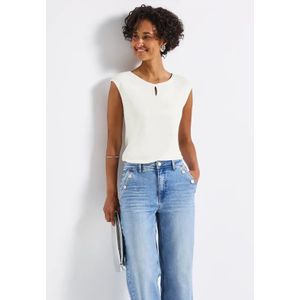 Street One - Ada - T-shirt - Zwart - Katoen-Modalmix