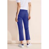 Street One - Slim Fit Broek - Blauw - Hoge Taille, Bootcut Legs, 7/8-Lengte