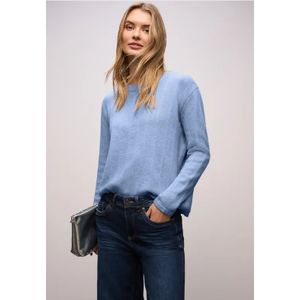 Street One Dames Trui met structuur in Blauw, in size: 34