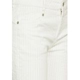 Street One Dames Gestreepte casual fit broek in Wit, in size: 44