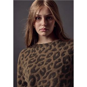 Street One Studio Dames Shirt met leoprint in Beige, in size: 34