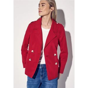 Street One Dames Trenchcoat met twee rijen knopen in Rood, in size: 34