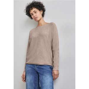 Street One Dames Basis Dolman-trui in Beige, in size: 34