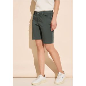 Street One Dames Bermudashort met rits in Groen, in size: 36