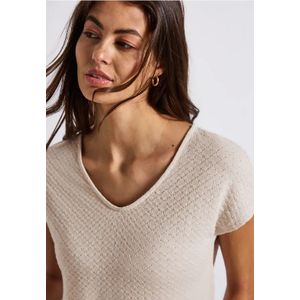 Street One Dames Kanten overhemd in Beige, in size: 36