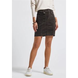 Street One Dames Fijne ribfluwelen rok in Bruin, in size: 32