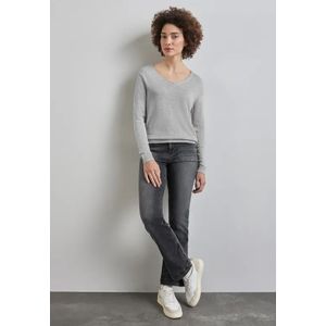 Street One Dames Fijn gebreide trui in Grijs, in size: 34