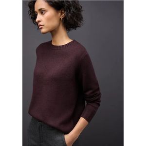 Street One Dames Trui met ronde hals in Rood, in size: 36