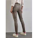 Street One Dames Broek met coating in Bruin, in size: 34