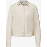 Street One - Studio Shirtkraag Blouse - Light Sunstone Beige - Met Pleat Detail