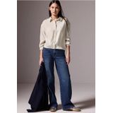 Street One - Studio Shirtkraag Blouse - Light Sunstone Beige - Met Pleat Detail