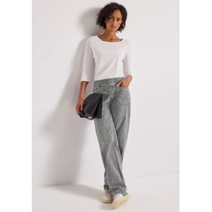 Street One Dames Jeans met elastische tailleband in Grijs, in size: 24