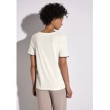 Street One - Shirt - Wit - Katoen-Modaalmix