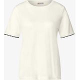 Street One - Shirt - Wit - Katoen-Modaalmix