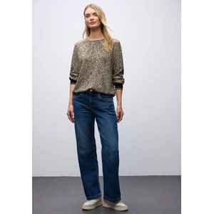 Street One Dames Leo blouse met taping details in Beige, in size: 34
