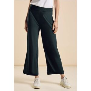 Street One Dames Jersey broek in loose fit in Groen, in size: 34